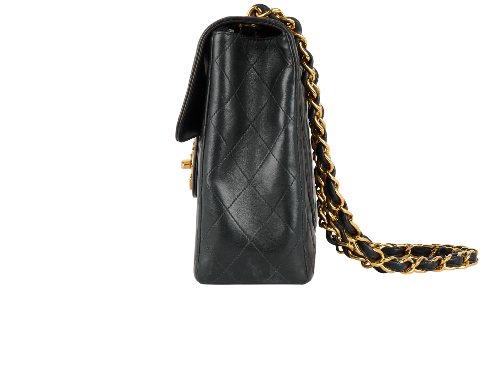 Maxi Jumbo 30, &pound;3,800, Handbags, Black, Lambskin Leather, Bottom view